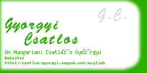 gyorgyi csatlos business card